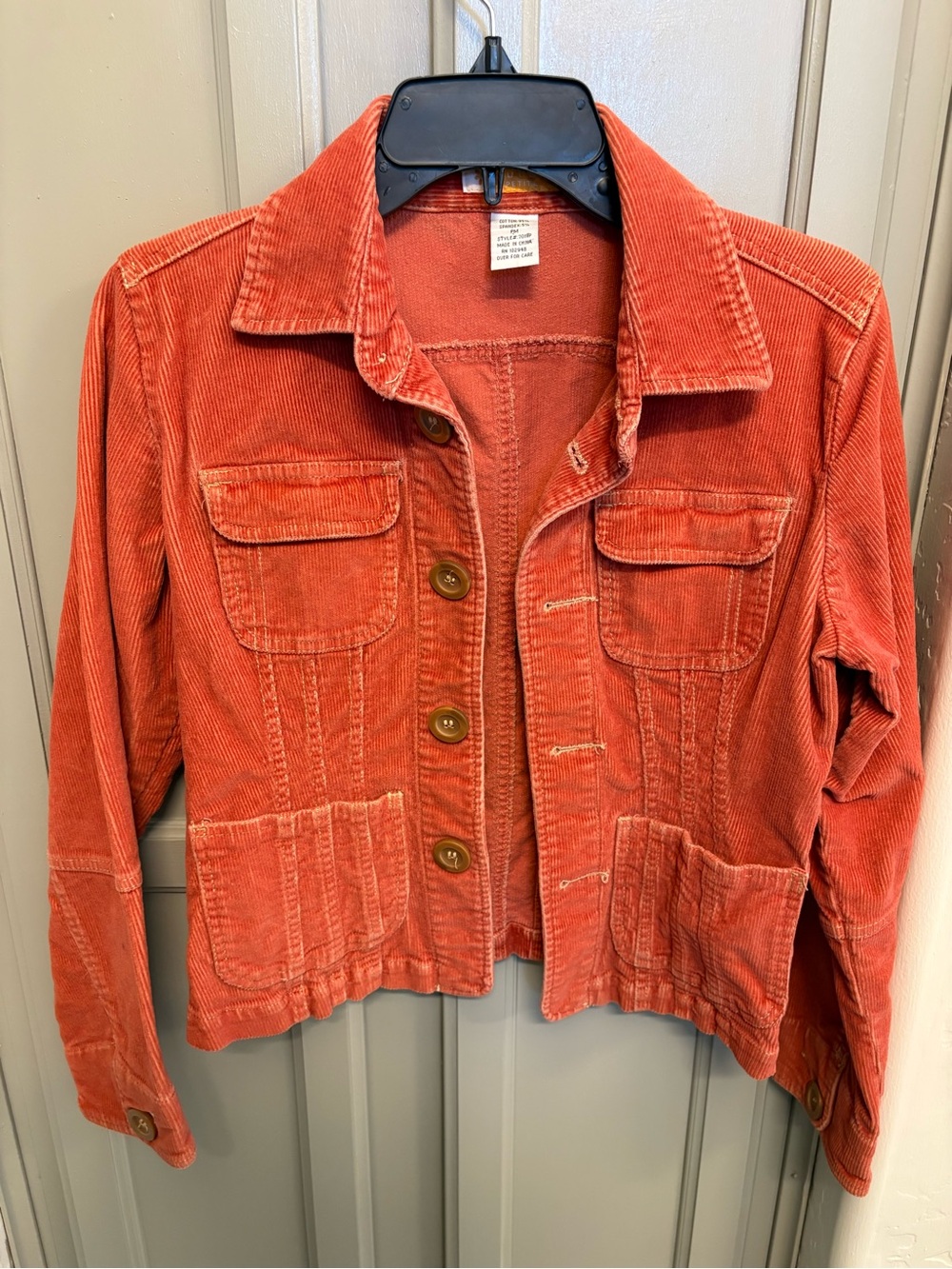 Vintage Orange Corduroy Jacket